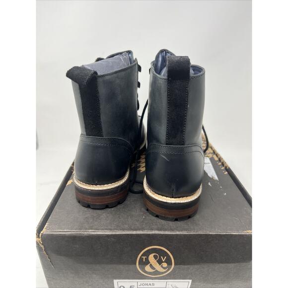 NIB Thomas And Vine Jonas Boots Black Leather Men’s 9.5 main image 5